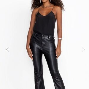 Cropped Baby Boot Vegan Leather Pants